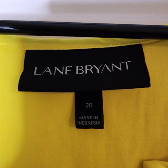 Lane Bryant Tank Womens Size 20 Lightweight Longer Length Flowy Loose Fit Yellow - Picture 4 of 9